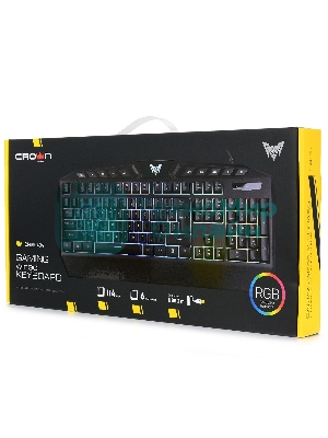 Клавиатура проводная CROWN CMGK-404, USB, черный