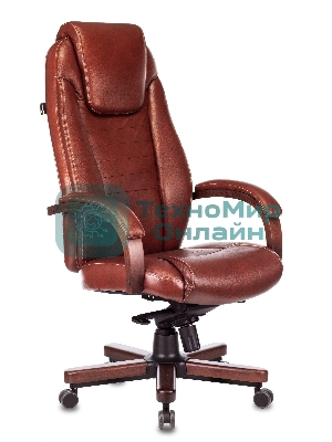 Кресло Бюрократ T-9923WALNUT Leather Eichel светло-коричневый, кожа