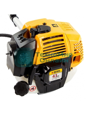 Триммер бензиновый Denzel DR-43, 43 см3, неразъемная штанга, состоит из 2 частей