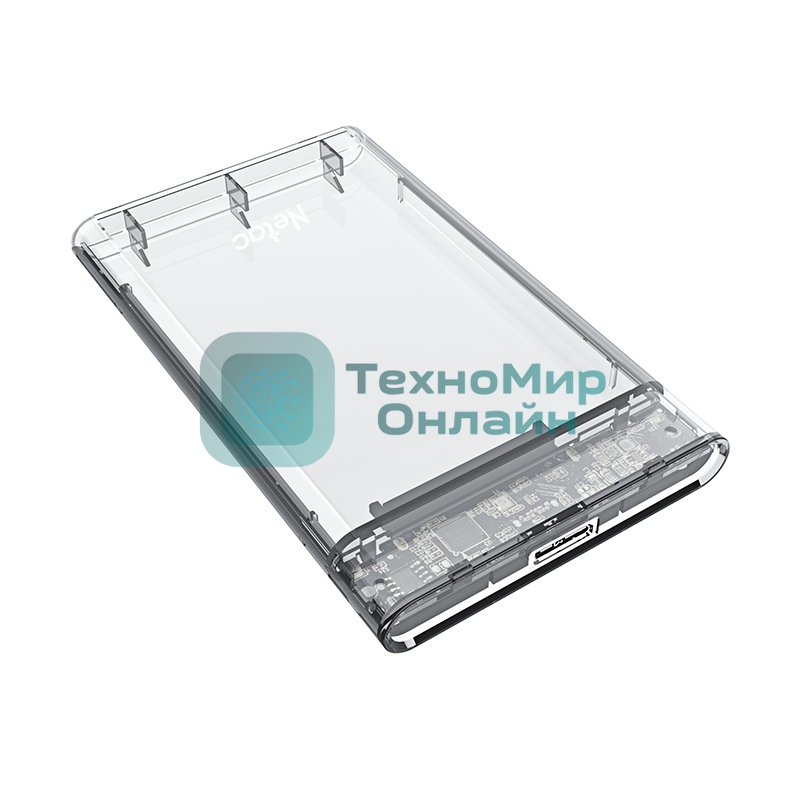 Внешний бокс 2.5 SATA Netac WH11 USB 3.0 NT07WH11-30CC слайд прозрачный корпус
