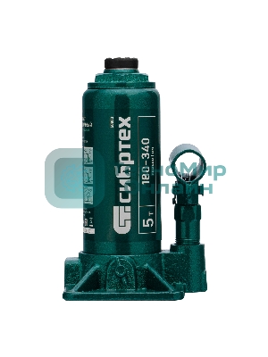 Домкрат гидравлический Сибртех бутылочный, 5т, 180-340 мм