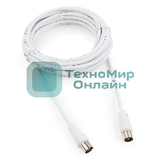Кабель телевизионный Cablexpert, CCV-515-W-5M, Coaxial M/F, белый, 5м