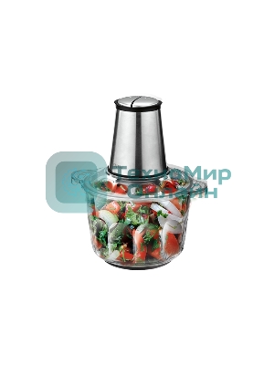Измельчитель Centek CT-1395 Сталь 600Вт 2 скорости, стеклянная чаша 2,0л, разборные ножи, 4 лезвия