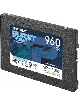 Накопитель SSD Patriot Burst Elite, 960Gb, SATA, 2.5