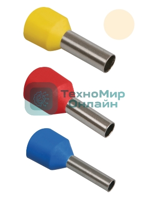 Наконечник-гильза изол. Е1012 10 кв.мм (уп. 100 шт) IEK UGN10-010-07-12