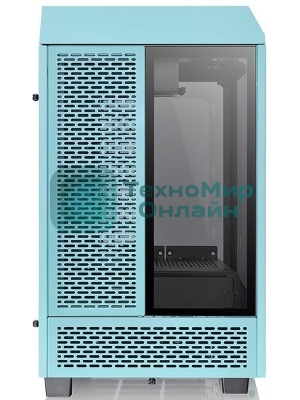 Компьютерный корпус Thermaltake The Tower 100 Turquoise черный без БП miniITX 1x120мм 3x140мм 2xUSB 3.0 audio bott PSU
