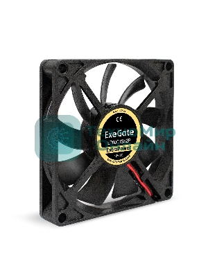 Вентилятор для корпуса ExeGate ExtraPower EP08015S2P черный, 80 мм, 2500 об/мин, 25.5 дБ, 2 pin