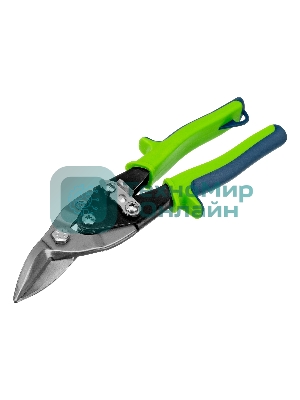 Ножницы по металлу Сибртех, 250 мм, правый рез, сталь С55,двухкомпонентные рукоятки