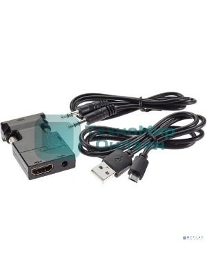 Переходник VCOM CA337A VGA(M)+audio+microUSB --> HDMI(F)1080*60Hz