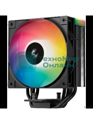 Кулер для процессора DEEPCOOL AG400 BK ARGb V2 черный 120мм алюминий+медь 2100rpm 31.6db 4-pin 220W 154мм