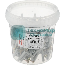 Дюбель-гвоздь 6х40 с потайной манжетой полипропилен (уп. 150 шт) ведро Tech-Krep 101466