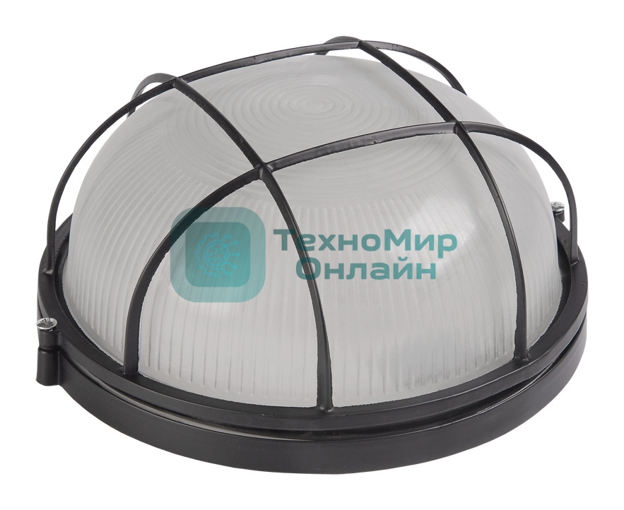 Светильник НПП 1102 100Вт Е27 IP54 черный/круг с реш. LNPP0-1102-1-100-K02 IEK