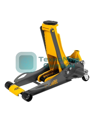 Домкрат гидравлический подкатной Denzel 3 т, 75-500 мм, быстрый подъем, низкий подхват, проф.