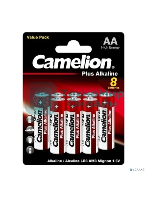 Батарейки Camelion Plus Alkaline BL8 LR6 (LR6-BP5+3, 1.5В) (8 шт. в уп-ке)