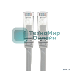 Патч-корд S/FTP Rexant кат.6A (10G), RJ45-RJ45, неэкранированный, 28AWG, LSZH, серый, 10 м