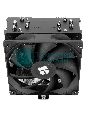 Кулер для процессора Thermalright Burst Assassin 120 SE черный/серебристый (4-pin PWM, 148мм, Al/Cu, 6x6мм, 1x120мм, 66.17CFM, 25.6dBA, 1550RPM, S: 1851/1700/1200/115X, AM5/AM4)