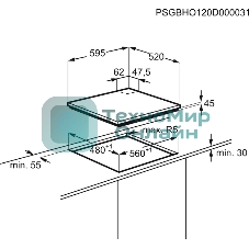 Газовая варочная панель Electrolux KGG6456K черный