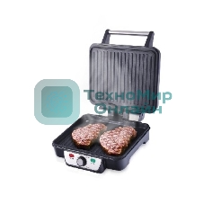 Гриль контактный электрический Centek CT-1463 1800 Вт, 2 жаровни 280х230 мм, антипригар, нагрев 240 гр, нерж отдел