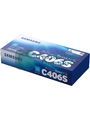 Картридж лазерный SAMSUNG CLT-C406S/ ST986A голубой для Samsung CLP-360/365/CLX-3300/3305 (1000стр.)