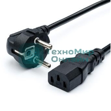 Кабель питания GoPower евровилка CEE 7/7-C13 1.8м ПВХ 0.75мм черный (1/10/160)