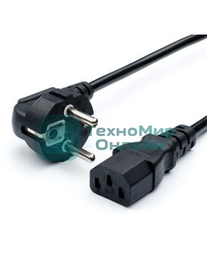 Кабель питания GoPower евровилка CEE 7/7-C13 1.8м ПВХ 0.75мм черный (1/10/160)