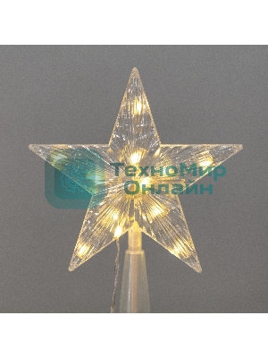 Гирлянда светодиодная Neon-night из росы с макушкой на елку 9 нитей х 2м, 200 LED, эффект водопада, теплый белый, 230В N