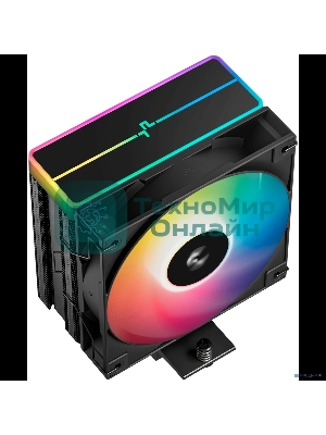 Кулер для процессора DEEPCOOL AG400 BK ARGb V2 черный 120мм алюминий+медь 2100rpm 31.6db 4-pin 220W 154мм