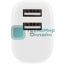 Сетевое зарядное устройство Buro BUWH1 15.5W 3.1A 2xUSB универсальное белый