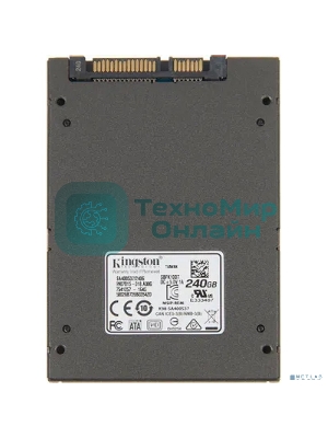Накопитель SSD Kingston A400, 240Gb, SATA III, 2.5