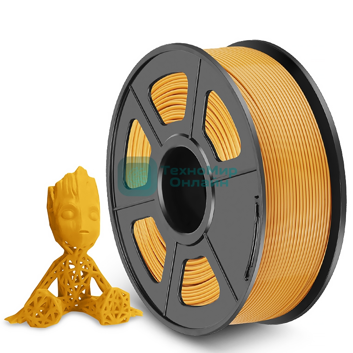 Филамент NVPrint PLA Gold для 3D печати диаметр 1.75мм длина 330 метров масса 1 кг