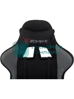 Кресло Zombie Shadow черный/серый, ткань, подставка для ног