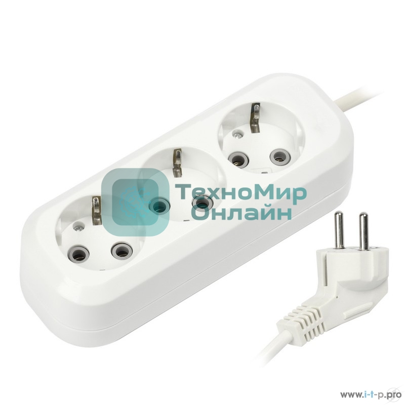 Удлинитель Smartbuy SBE-16-3-07-Z 3 гнезда 7 метра 16А/3,5 кВт с заземлением ПВС 3х1мм2