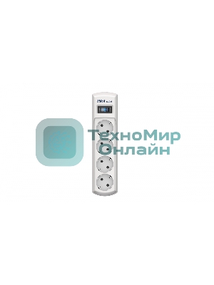 Сетевой фильтр Pilot mini 5 м, 4 розетки, белый, коробка
