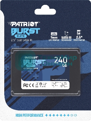 Накопитель SSD Patriot Burst Elite, 240Gb, SATA, 2.5