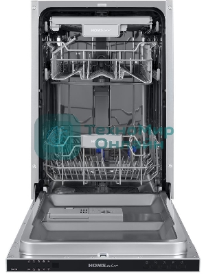 Встраиваемая посудомоечная машина HOMSair DW47M, черный, 44.5 см, 10 компл., 47 дБ, класс A++