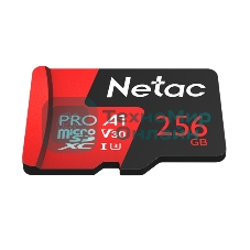 Флеш карта NeTac Карта памяти Netac MicroSD P500 Extreme Pro 256Gb, Retail version card only