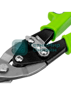 Ножницы по металлу Сибртех, 250 мм, правый рез, сталь С55,двухкомпонентные рукоятки