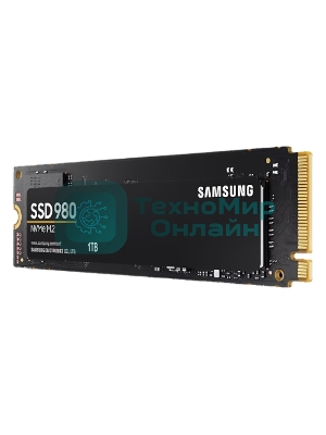 Накопитель SSD Samsung 980, 1000Gb, PCIe 3.0 x4, M.2 2280, NVMe, R/W 3500/3000