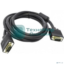 Кабель монитор - SVGA card (15M -15M) 10м 2 фильтра ExeGate позолоченные разъемы, экранирование
