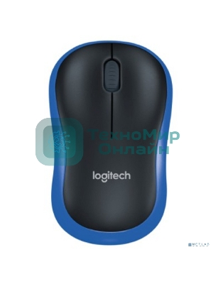 Мышь беспроводная Logitech M185 синий, 1000 dpi, радиоканал, USB, кнопки - 3