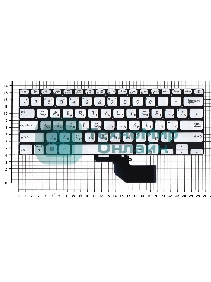 Клавиатура для ноутбука Asus S13 S330FA серебристая с подсветкой