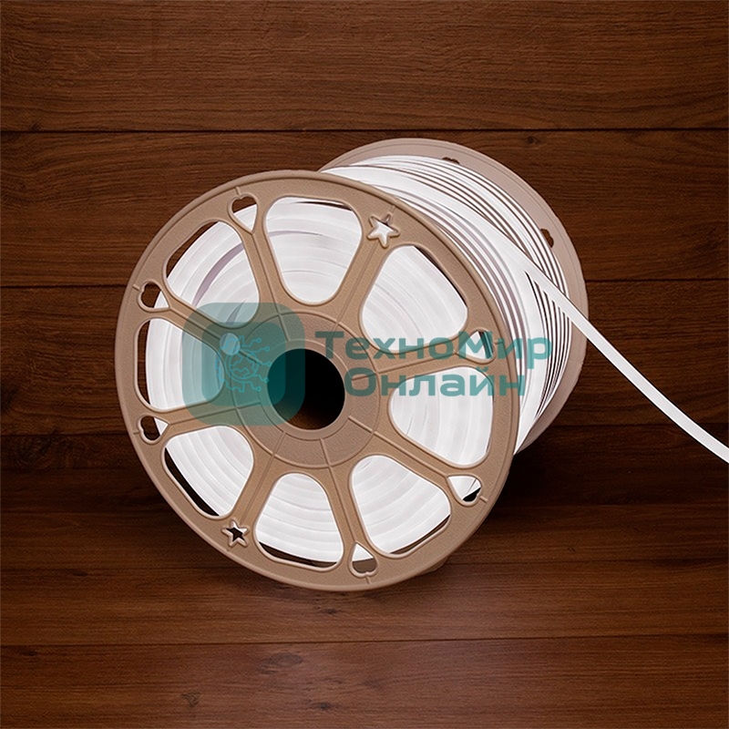 Гибкий неон Neon-night SMD 8х16мм, 120 LED/м белый, односторонний, 24В, бухта 50м