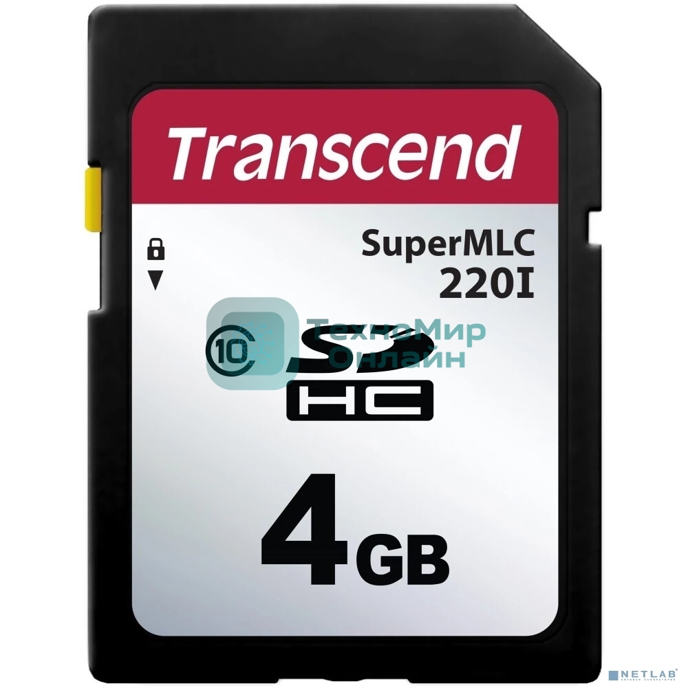 Флеш карта промышленная SecureDigital 4Gb Transcend 220I, SLC mode MLC, темп. режим от -40 до +85