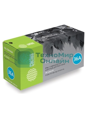 Картридж лазерный Cactus CS-CB436AS (тип CB436A) черный (2000 стр.) для HP LaserJet P1505/M1120 mfp/M1522 mfp