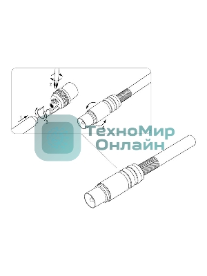 Разъем Rexant штекер TV никелированный c пружиной (100 шт./уп.)