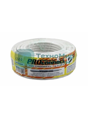 Кабель PROconnect RG-6U, (48%), 75 Ом, 20м., белый