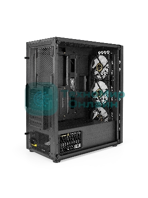 Компьютерный корпус Miditower ExeGate EVO-9202-NPX700 (ATX, БП 700NPX с вент. 12 см, с окном, 1*USB+1*USB 3.0, аудио, 3 вент. 12см с RGb подсветкой)