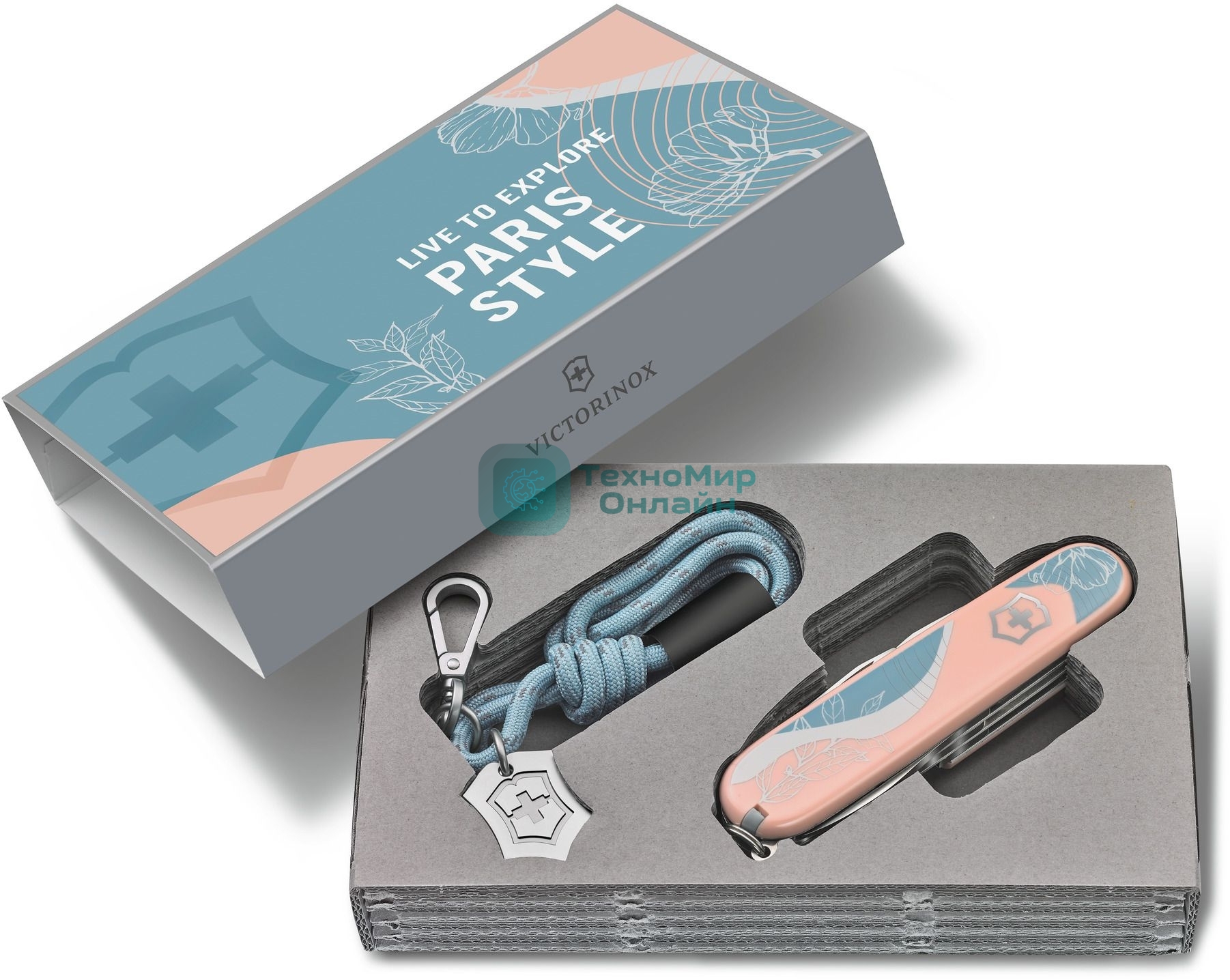 Нож перочинный Victorinox Companion Paris Style (1.3909.E221) 91мм 16функц. розовый с чехлом подар.коробка