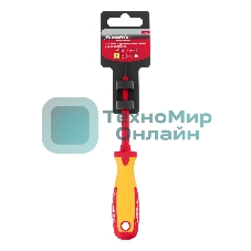 Отвертка Matrix Insulated, SL3,0 x 80 мм, CrMo, до 1000 В, двухкомп. рукоятка