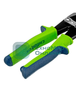 Ножницы по металлу Сибртех, 250 мм, правый рез, сталь С55,двухкомпонентные рукоятки